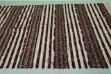 Berber Handira Stripe Moroccan kilim 5 FT X 8.4 FT