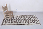 Moroccan rug 2.5 X 5.4 Feet - Boucherouite Rugs