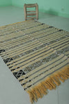 Handwoven Moroccan rug 3.8 FT X 5.5 FT