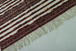 Berber Handira Stripe Moroccan kilim 5 FT X 8.4 FT