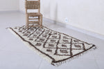 Moroccan Berber Rug with Brown Diamond Pattern - 2.5 X 5.4 Feet