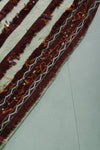 Berber Handira Stripe Moroccan kilim 5 FT X 8.4 FT