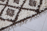 Moroccan Berber Rug with Brown Diamond Pattern - 2.5 X 5.4 Feet