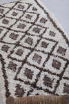 Moroccan Berber Rug with Brown Diamond Pattern - 2.5 X 5.4 Feet