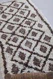 Moroccan Berber Rug with Brown Diamond Pattern - 2.5 X 5.4 Feet