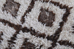 Moroccan Berber Rug with Brown Diamond Pattern - 2.5 X 5.4 Feet