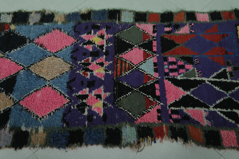 Colorful Moroccan Runner Rug 2.8 X 5.7 Feet