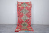 Boucherouite Moroccan rug 3.4 X 9.2 Feet