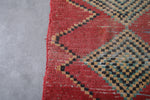 Boucherouite Moroccan rug 3.4 X 9.2 Feet