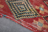 Boucherouite Moroccan rug 3.4 X 9.2 Feet