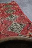 Boucherouite Moroccan rug 3.4 X 9.2 Feet