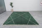 Custom striped Moroccan rug - Handmade Green Berber rug - custom moroccan rugs