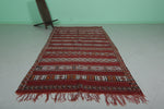 Red Handwoven Moroccan rug 4.9 ft x 9.8 ft