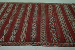 Red Handwoven Moroccan rug 4.9 ft x 9.8 ft