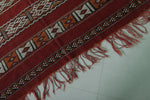 Red Handwoven Moroccan rug 4.9 ft x 9.8 ft