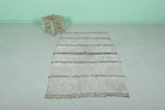 Vintage moroccan berber handwoven wedding blanket 3.3 FT X 5.5 FT