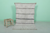 Vintage moroccan berber handwoven wedding blanket 3.3 FT X 5.5 FT