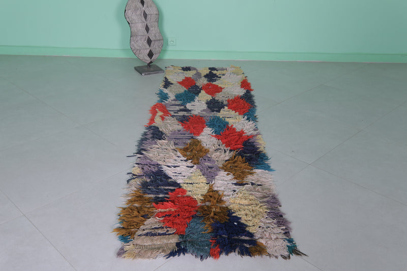 Colorful Moroccan Boucherouite Runner – 2 x 7.3 ft