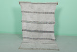 Vintage moroccan berber handwoven wedding blanket 3.3 FT X 5.5 FT