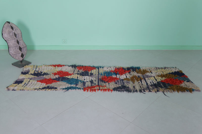 Colorful Moroccan Boucherouite Runner – 2 x 7.3 ft