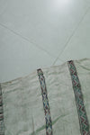 Vintage moroccan berber handwoven wedding blanket 3.3 FT X 5.5 FT