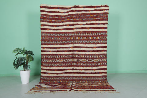 Moroccan rug blanket 5.4 FT × 8.5 FT