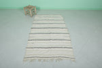 Vintage handmade moroccan berber wedding blanket 3.6 FT X 6.3 FT