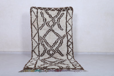 Moroccan berber rug 3.5 X 7.4 Feet - Boucherouite Rugs