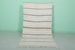 Vintage handmade moroccan berber wedding blanket 3.6 FT X 6.3 FT