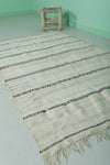 Vintage handmade moroccan berber wedding blanket 3.6 FT X 6.3 FT