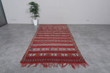 Red Handwoven Moroccan rug 4.9 ft x 9.8 ft