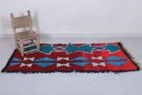 Moroccan berber rug 2.7 X 6.3 Feet - Boucherouite Rugs