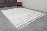 Beni Ourain Moroccan Rug - 7.4 x 9.5 Feet | Handwoven Wool with Geometric Pattern