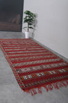 Red Handwoven Moroccan rug 4.9 ft x 9.8 ft