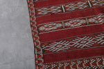 Red Handwoven Moroccan rug 4.9 ft x 9.8 ft