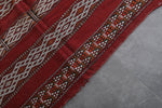 Red Handwoven Moroccan rug 4.9 ft x 9.8 ft