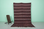 Handwoven Kilim Rug - 5.5 FT × 8.8 FT | Moroccan Berber Art