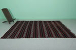 Handwoven Kilim Rug - 5.5 FT × 8.8 FT | Moroccan Berber Art