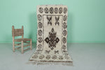 Long Shaggy Moroccan Rug Beige 2.6 X 5.9 Feet