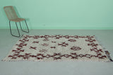 Moroccan berber rug 4 X 7.3 Feet - Boucherouite Rugs