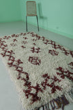 Moroccan berber rug 4 X 7.3 Feet - Boucherouite Rugs