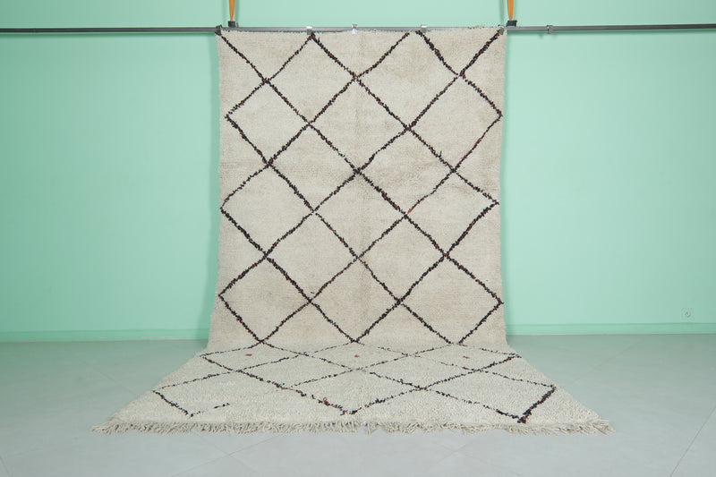 Diamond Moroccan Rug - 7 x 12.1 Feet | Beni Ourain Style