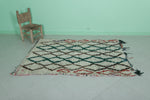 Moroccan berber rug 3.8 X 5.5 Feet - Boucherouite Rugs