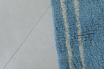 Moroccan Blue Rug - Handwoven 2 x 3 Feet | Soft Wool Accent Rug