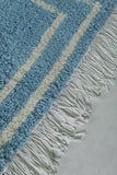 Moroccan Blue Rug - Handwoven 2 x 3 Feet | Soft Wool Accent Rug