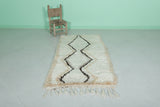 Moroccan berber rug 2.9 X 5.8 Feet - Boucherouite Rugs