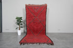 Red Flat Woven Moroccan Kilim Rug 4.2 X 10.4 Feet