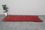 Red Flat Woven Moroccan Kilim Rug 4.2 X 10.4 Feet