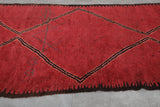 Red Flat Woven Moroccan Kilim Rug 4.2 X 10.4 Feet