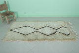 Moroccan berber rug 2.9 X 5.8 Feet - Boucherouite Rugs